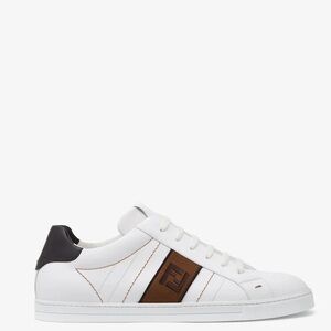 Fendi Men’s jacquard FF Zucca logo monogram low top leather sneakers NEW